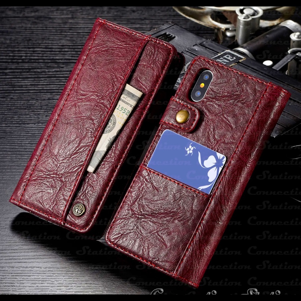 🎁 gift with purchase Genuine leather IPhone XS  case with card holders